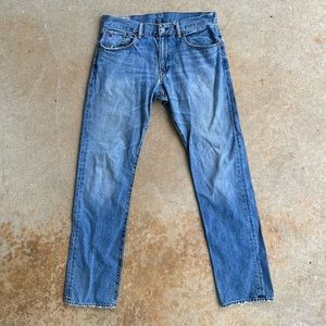 Polo RL Ralph Lauren Hampton Straight Stonewashed Jeans Dungarees Denim 32 x 34